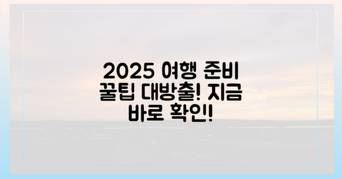 2025년 여행 준비 팁