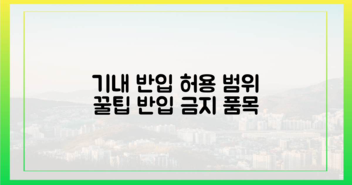 기내 반입 허용 범위