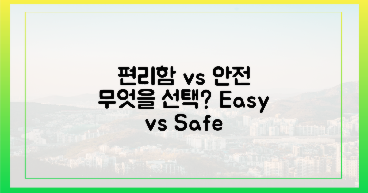 편리함 vs 안전 확보