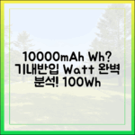 내 10000mAh 보조배터리, Wh로 변환하면 얼마일까? 기내 반입 기준 완벽 분석