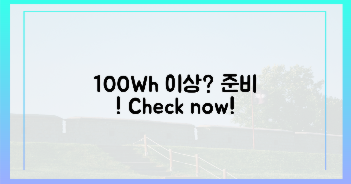 100Wh 초과 시 준비 사항