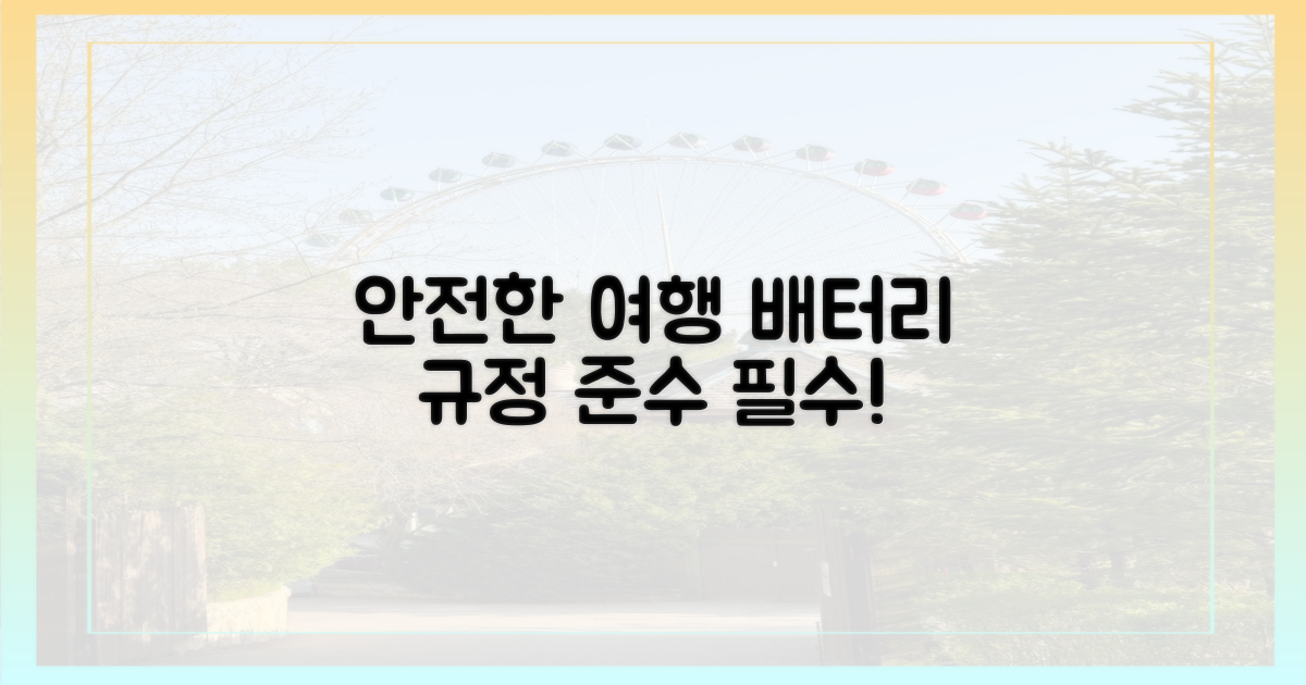 안전한 여행, 배터리 규정 준수