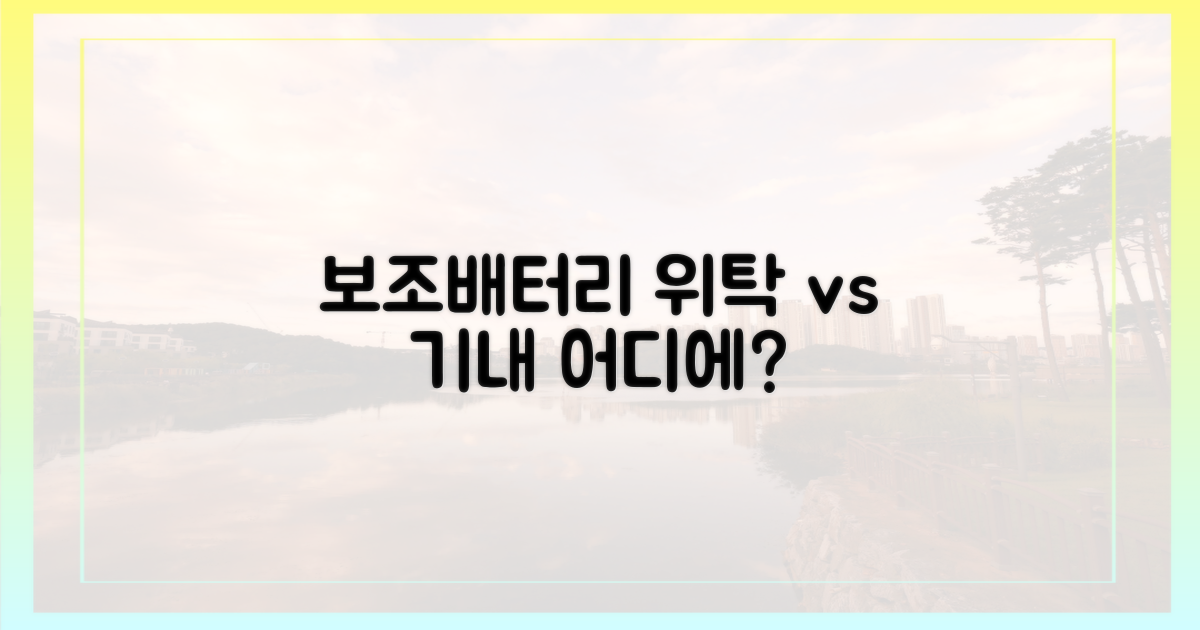 위탁 vs 기내, 보조배터리 어디에?