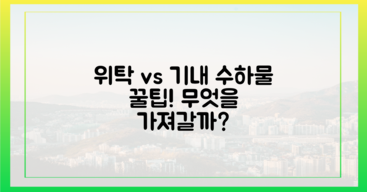 위탁 수하물 vs 기내 반입 차이