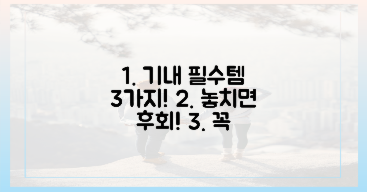 3가지 기내 반입 필수 준비물