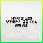 최신 TSA 규정 포함, 해외여행 보조배터리 반입의 모든 것