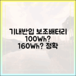 보조배터리 기내 반입, 100Wh? 160Wh? 정확한 용량 계산법과 기준