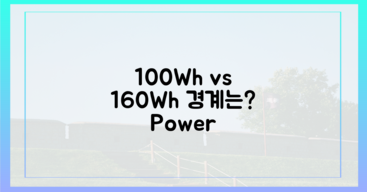 100Wh, 160Wh 경계는?