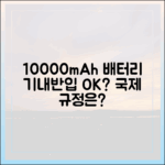 10000mAh 보조배-터리 기내반입, 전 세계 공항 공통 규정은?