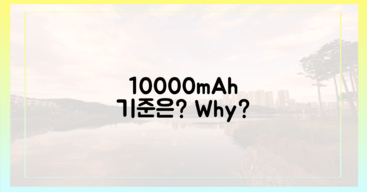 왜 10000mAh가 기준일까?