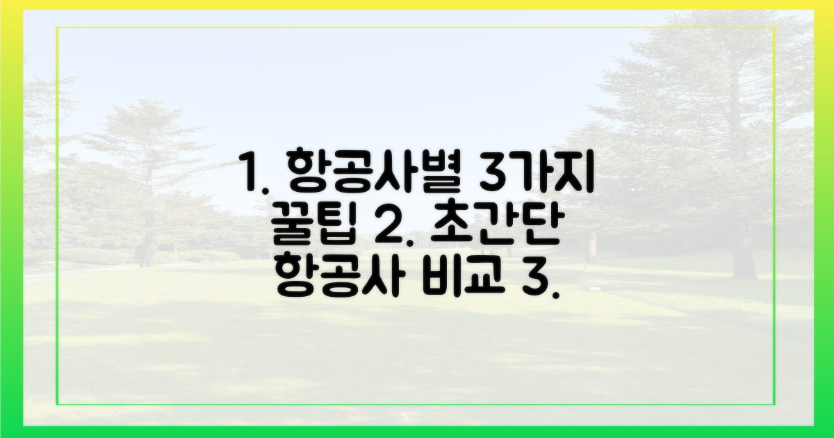 항공사별 3가지 상이점