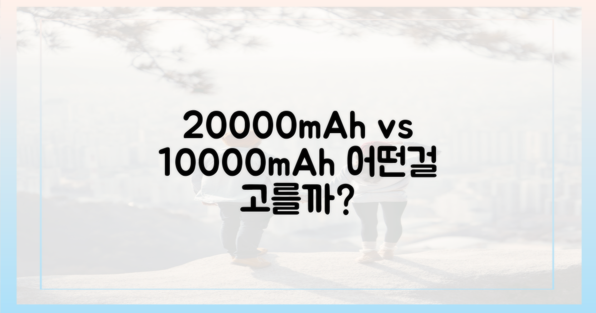 20000mAh, 10000mAh 차이