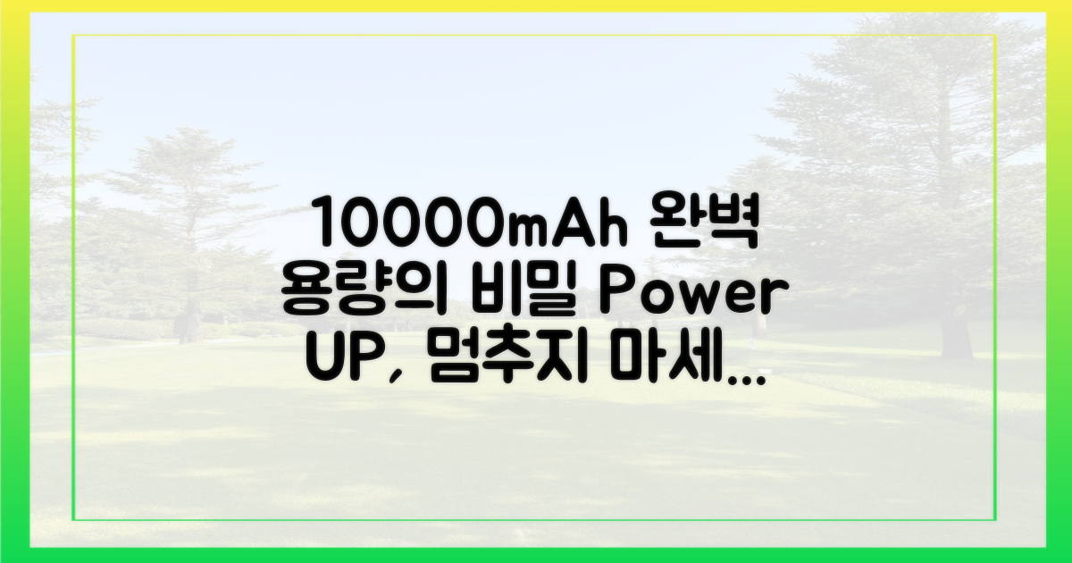 10000mAh, 최적 용량의 비밀