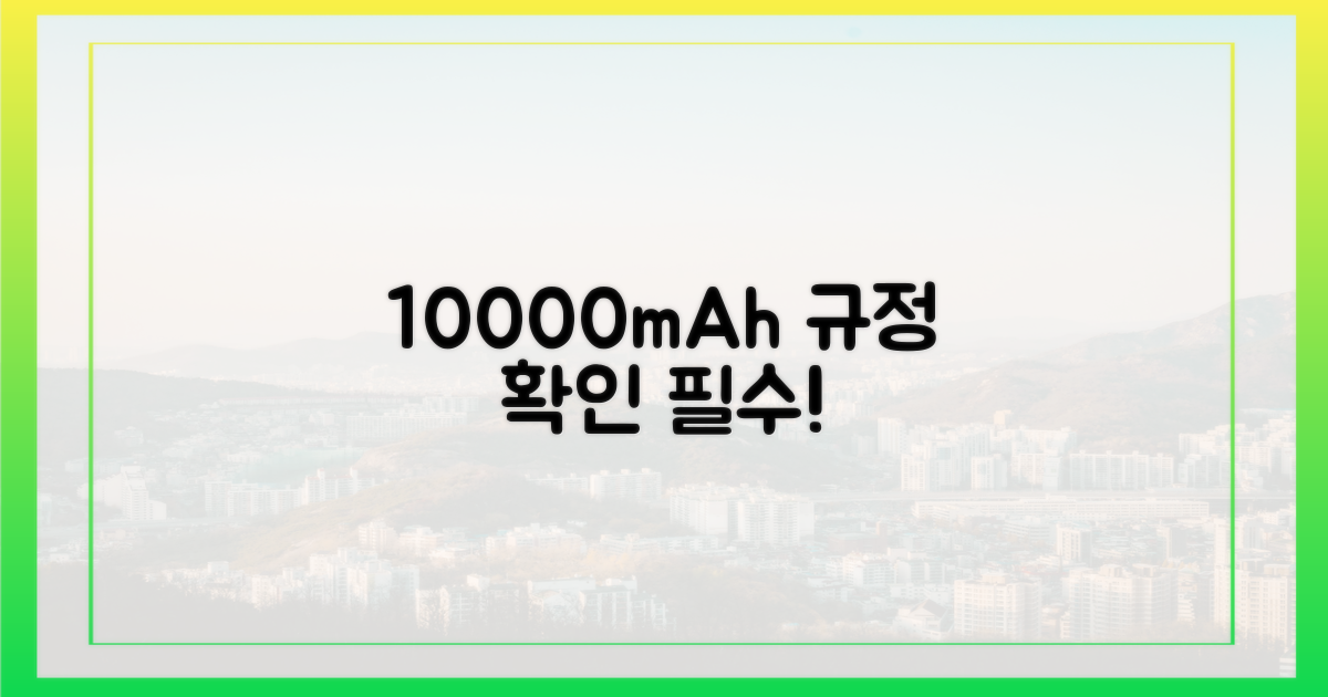 10000mAh, 규정 확인 필수