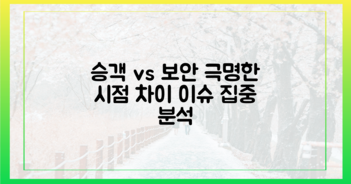 승객 vs. 보안 요원 시점