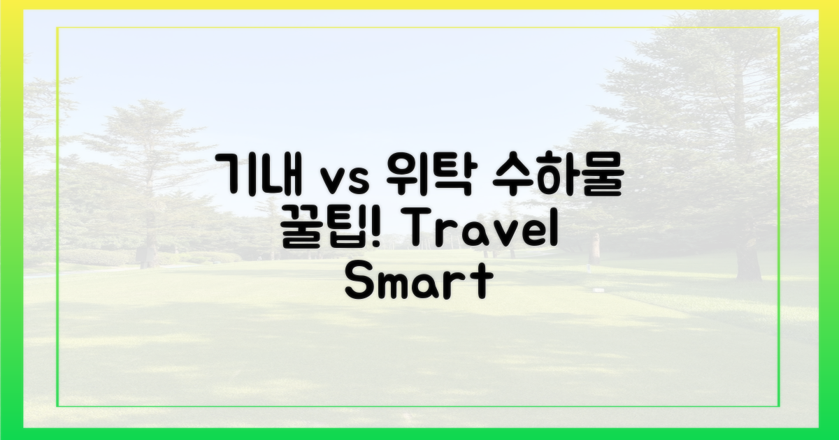 기내 반입 vs. 위탁 수하물