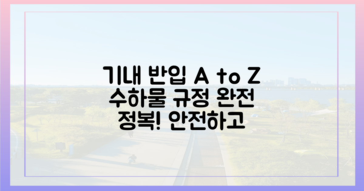 기내 반입 규정 파악