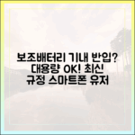 최신 스마트폰 유저 필독! 대용량 보조배터리 기내 반입 규정