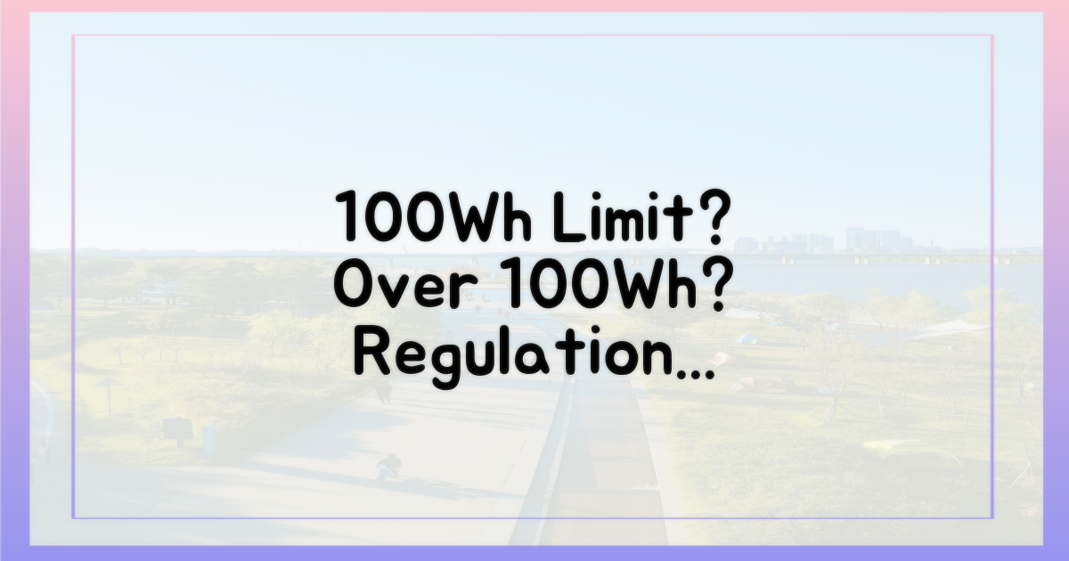 100Wh 초과 시 규정