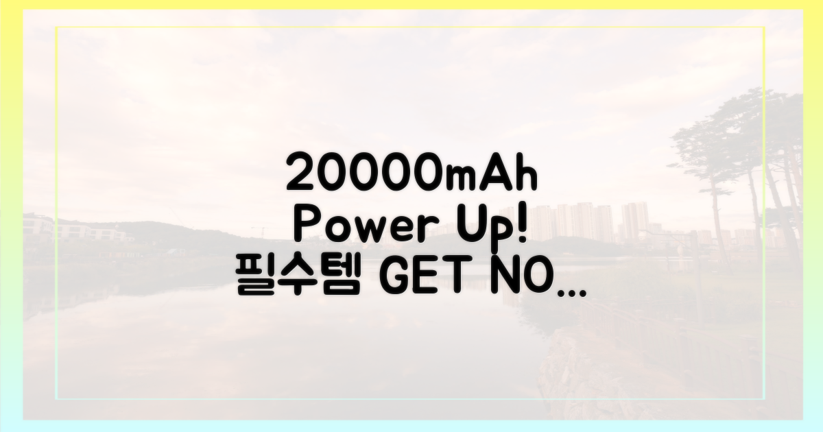 20000mAh 보조배터리 필수