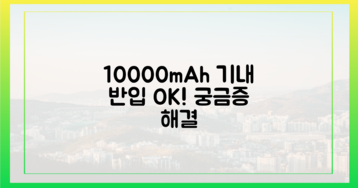 10000mAh, 기내 반입 허용 범위는?