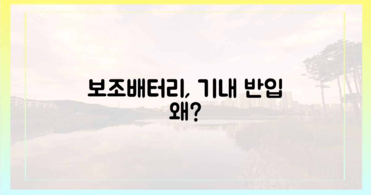 항공 규정, 왜 보조배터리에 엄격할까?