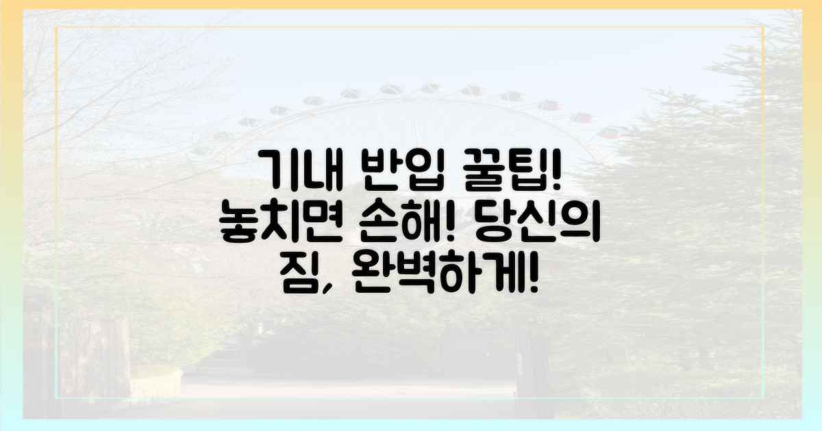 기내 반입, 이렇게 하세요