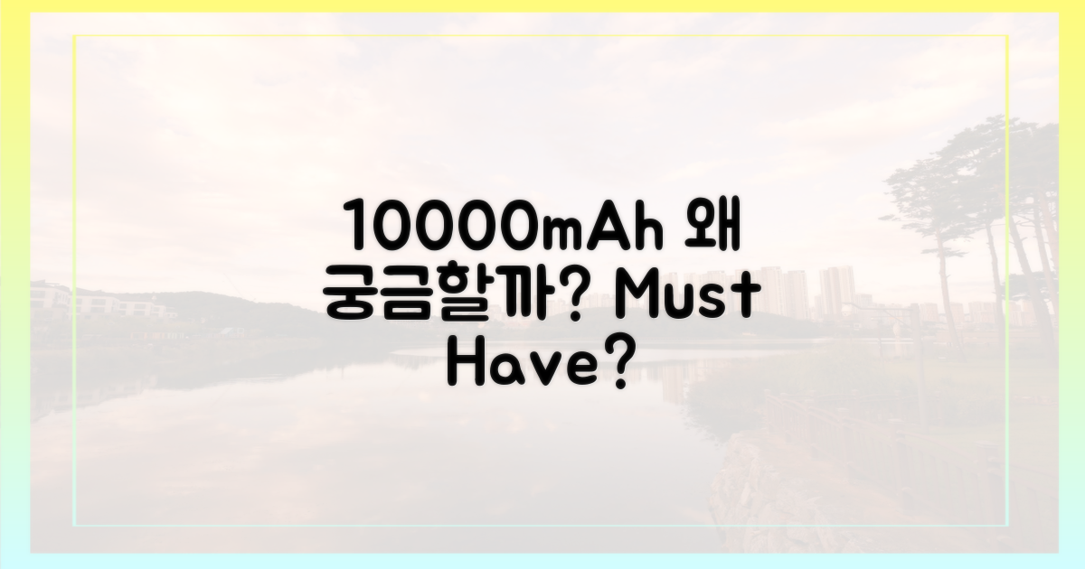 10000mAh 보조배터리, 왜 궁금할까?