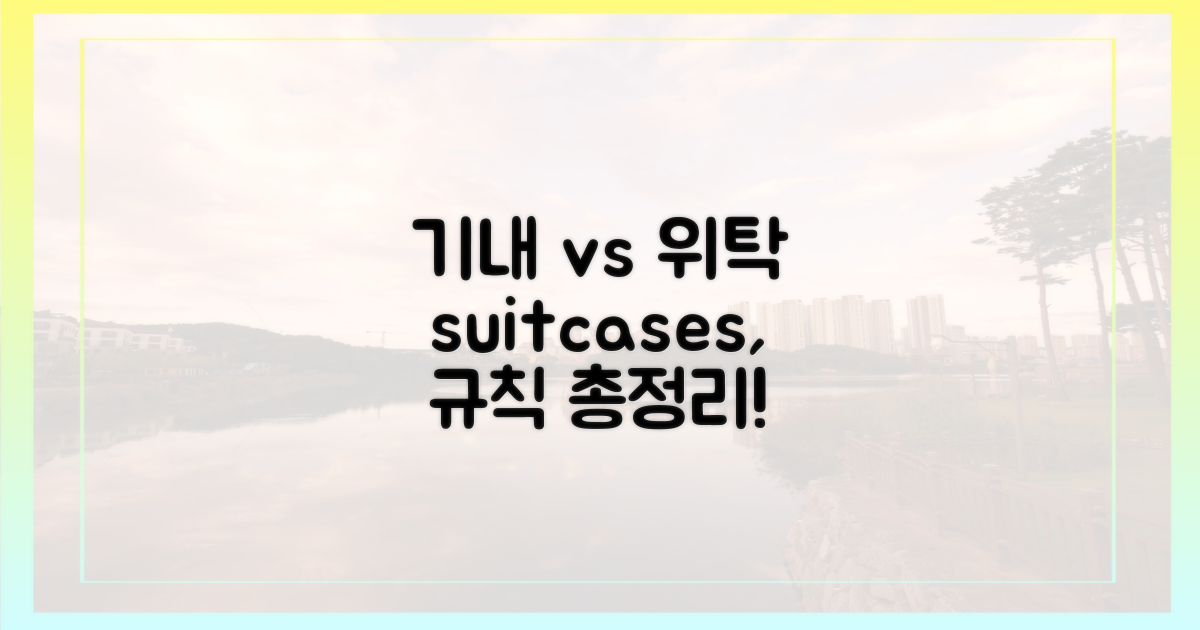 기내 vs 위탁 수하물 비교