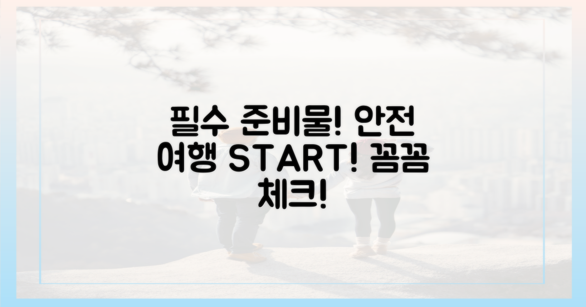꼼꼼 체크! 안전한 여행의 필수 준비물