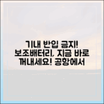 보조배터리, 캐리어에 넣으셨나요? 지금 당장 꺼내야 하는 이유