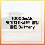 10000mAh 보조배터리, 공항에서 뺏기지 않는 꿀팁 대방출
