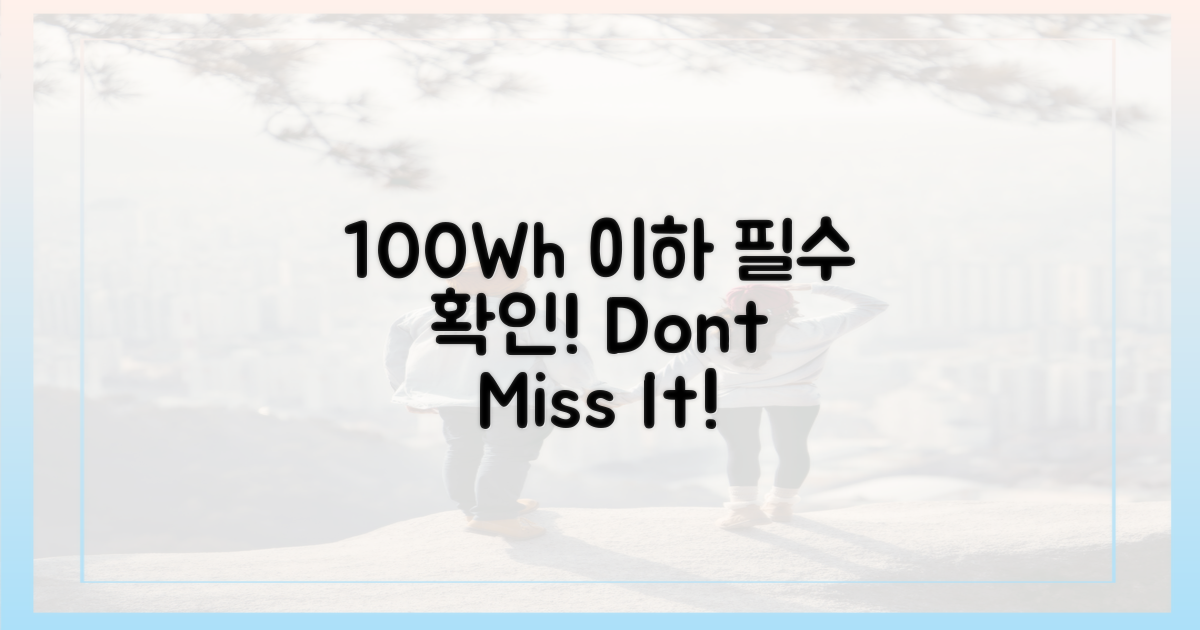 100Wh 이하 필수 확인