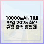 10000mAh 보조배터리 기내 반입, 2025년 최신 규정 완벽 총정리