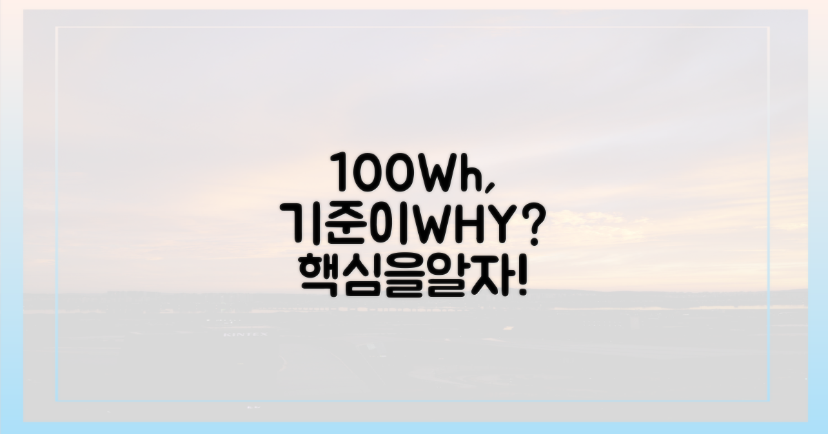 100Wh, 기준이 왜 중요할까요?