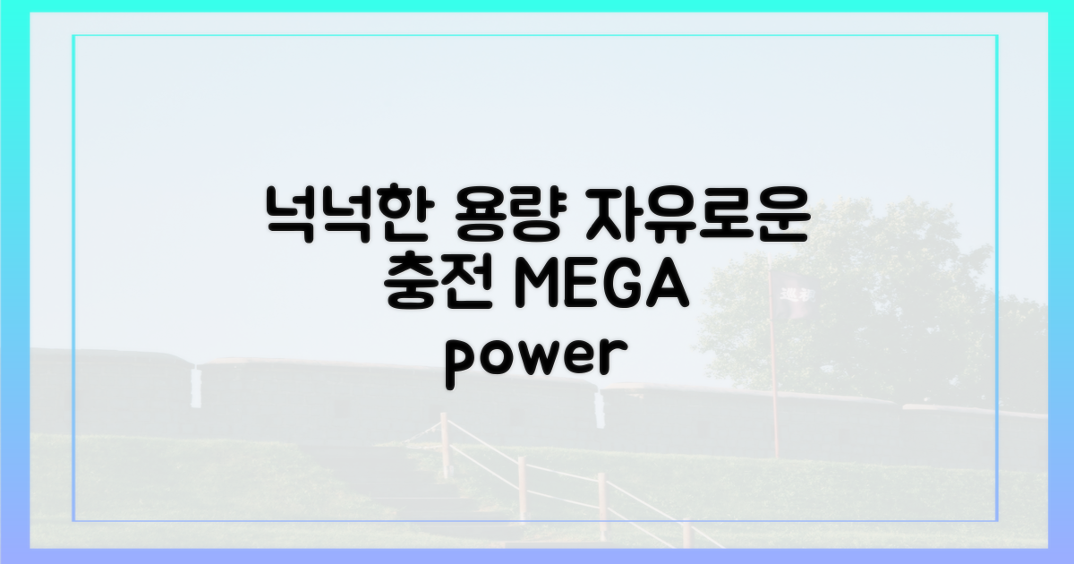 넉넉한 용량, 자유로운 충전