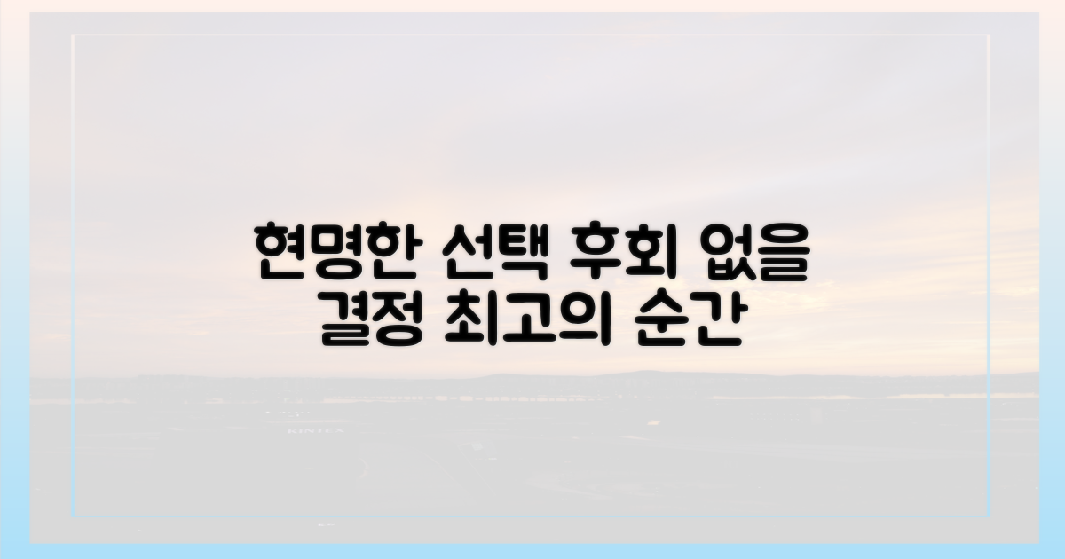 현명한 선택, 후회 없을 거야
