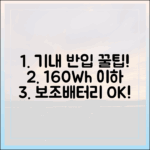 160Wh 이하 보조배터리, 항공사 승인받고 반입하는 방법