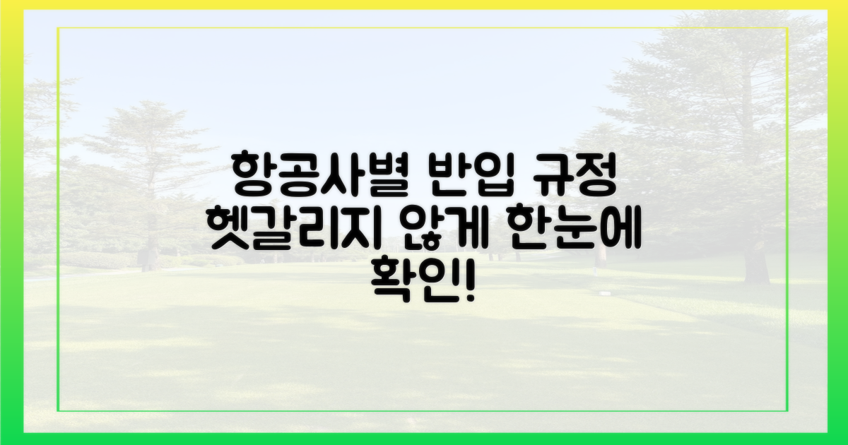 항공사별 반입 기준 확인
