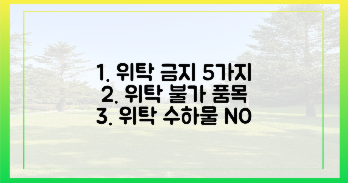 5가지 위탁 수하물 금지
