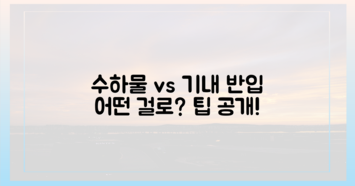 위탁수하물 vs 기내반입?
