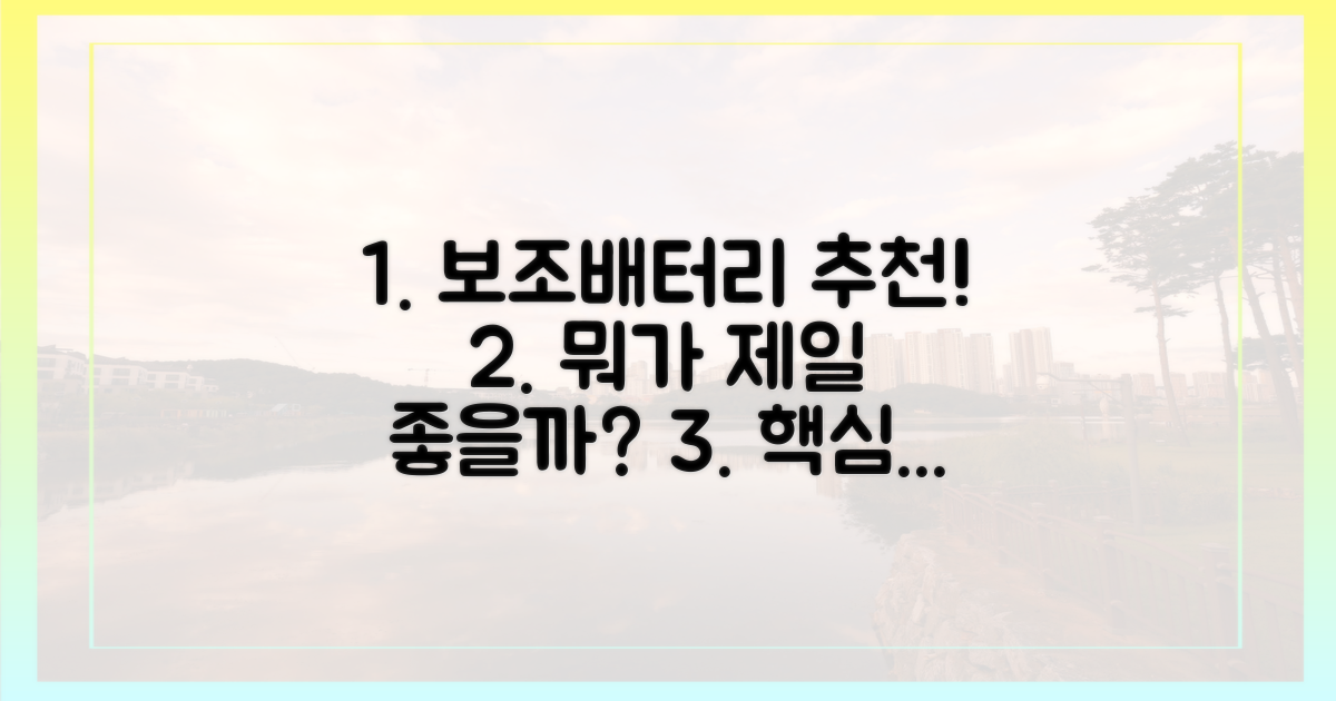 어떤 보조배터리가 좋을까?