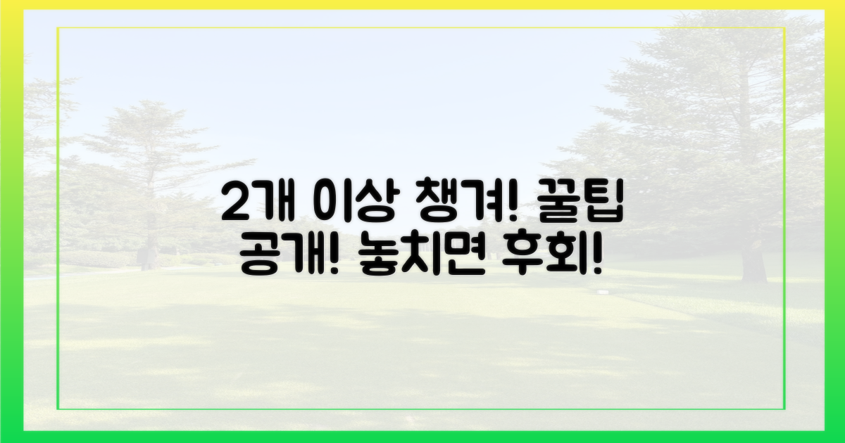 2개 이상, 챙기세요!