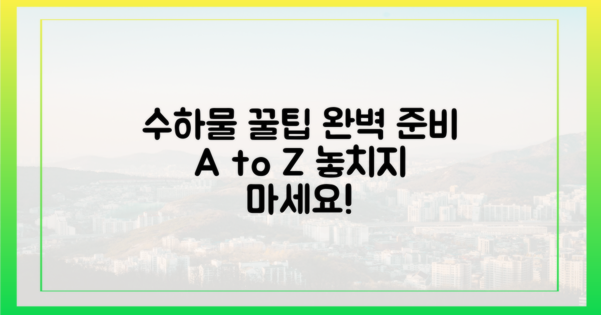 문제없이 수하물 챙기는 팁은?
