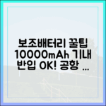 공항 보안검색대, 10000mAh 보조배터리 무사 통과하는 팁