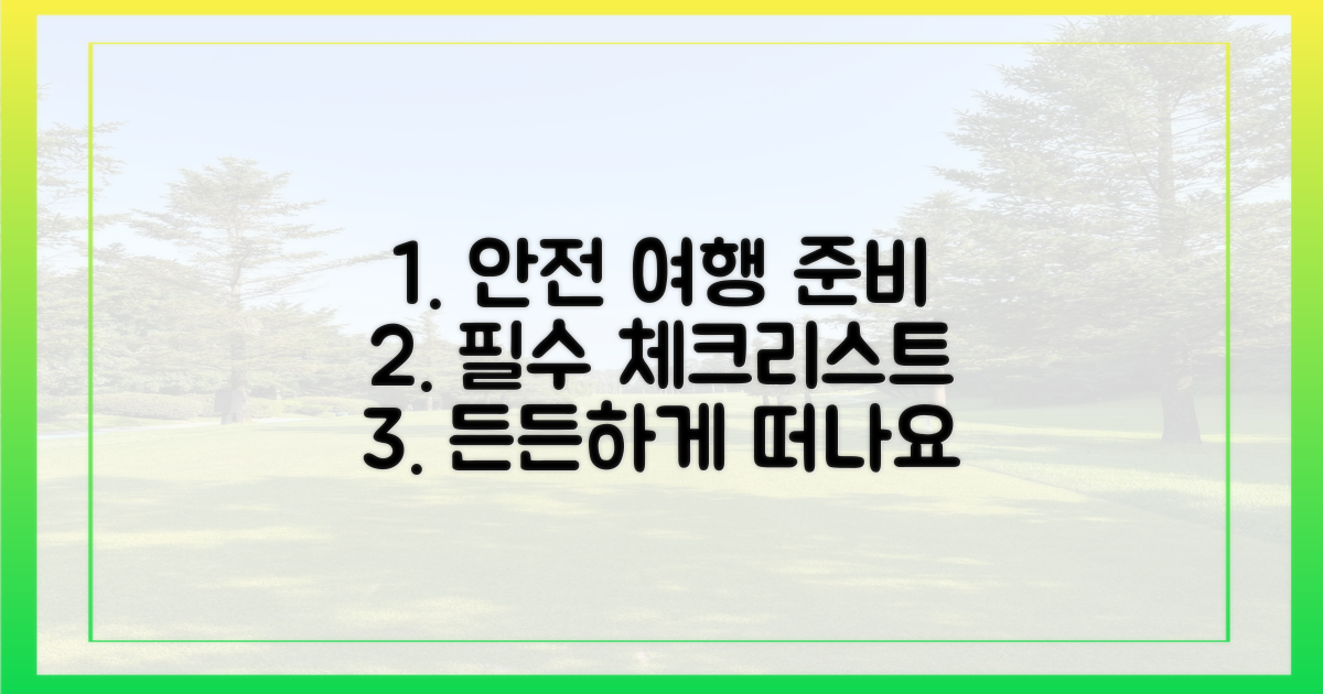 안전한 여행, 어떻게 준비할까?