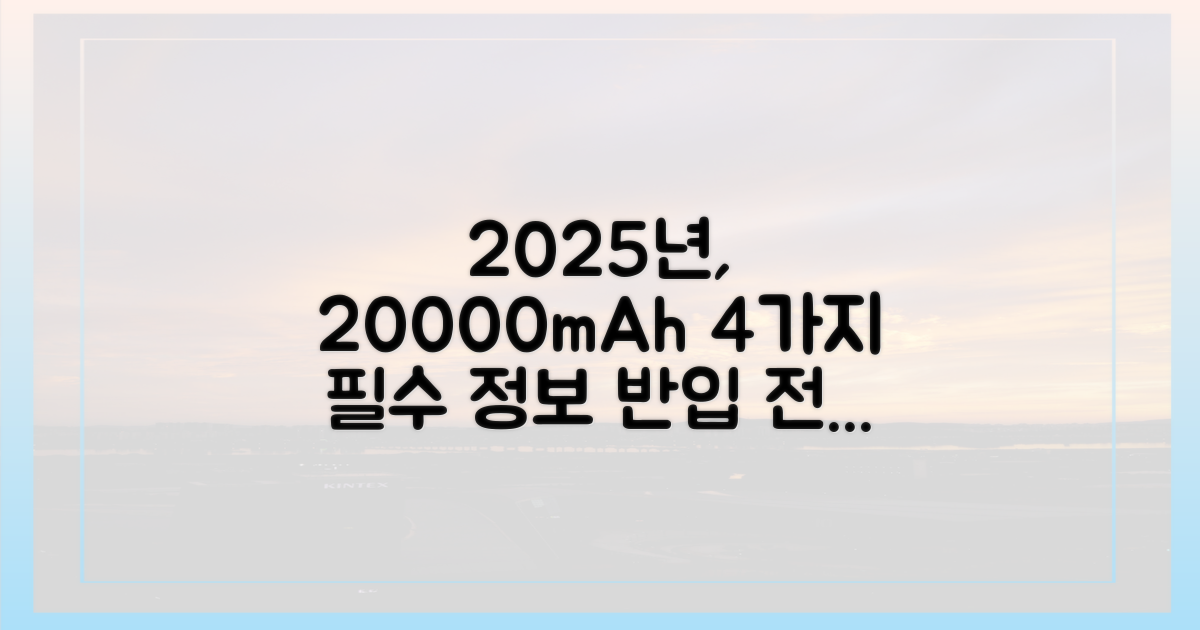2025년, 20000mAh 반입 4가지 필수 정보