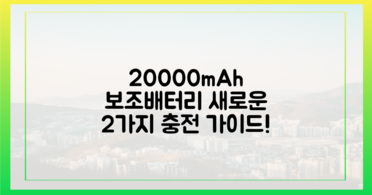 20000mAh 보조배터리, 2가지 새로운 지침