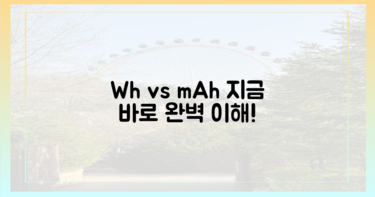 Wh와 mAh, 지금 바로 파악하세요!