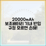 모르면 손해! 20000mAh 보조배터리 최신 기내 반입 규정 업데이트